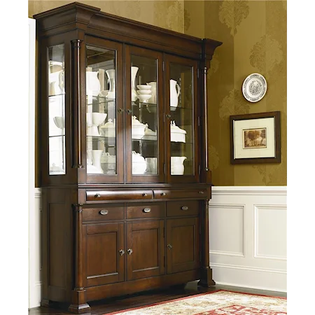 China Cabinet with Wood Top